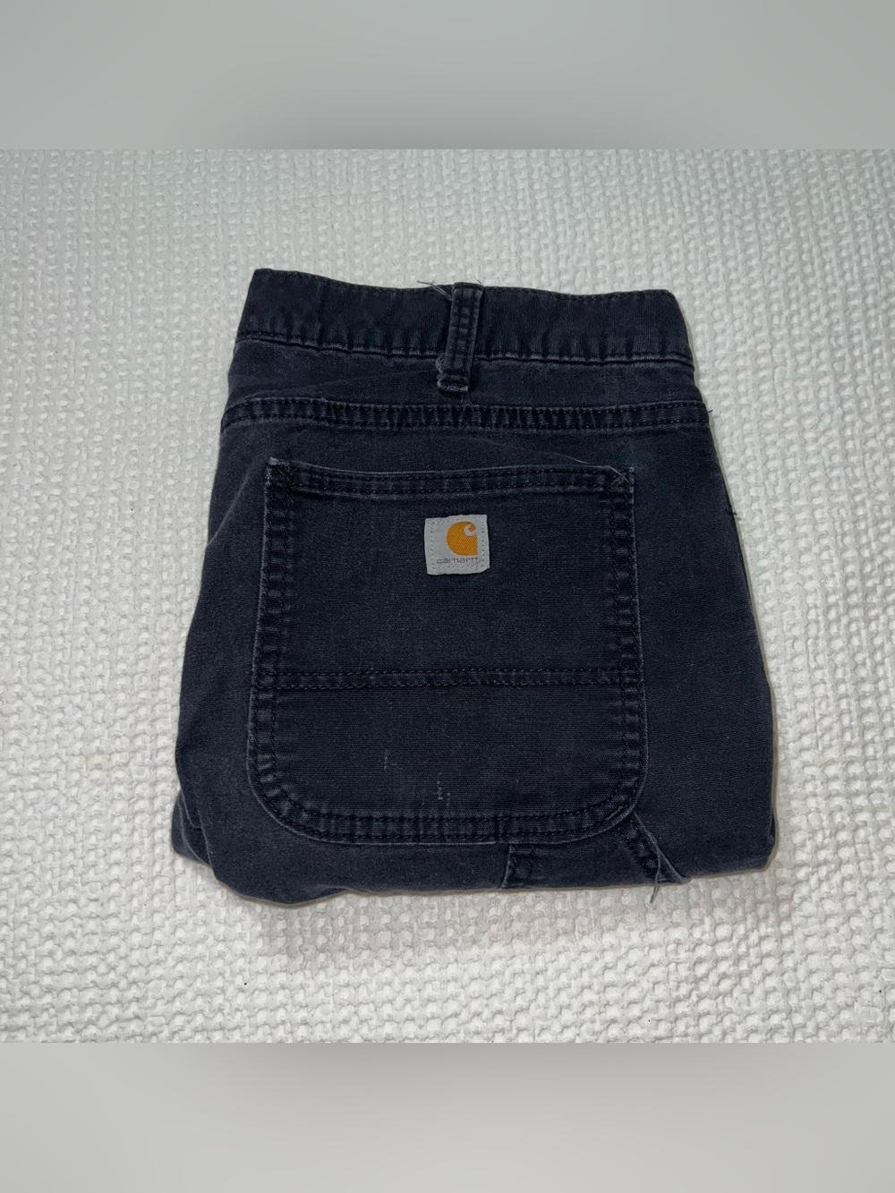 Carhartt Black Skinny Carpenter Pants with Logo Patch